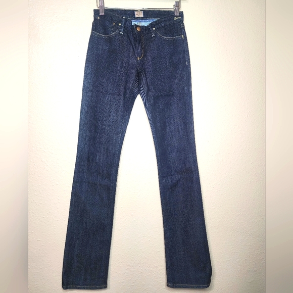 Gold Sign Misfit Dark straight leg jeans size 25 - Picture 1 of 9